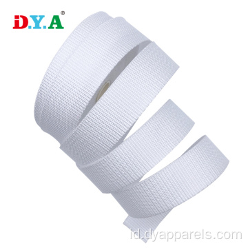 Kekuatan tinggi 25mm 30mm putih polypropylene pp webbing